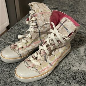 Stylish Women's COACH High-Top Sneakers